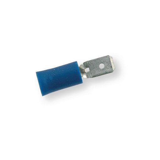 Cosse mâle plate pré-isolée 3319 bleu, 4,8x0,8, 1-2,5 mm²